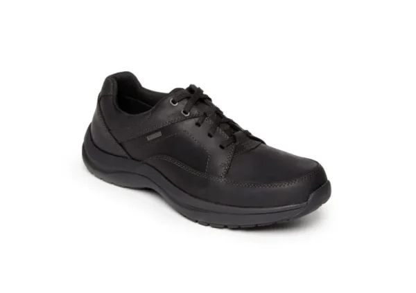 Dunham Stephen Black Leather Waterproof Shoe | Men's Walking