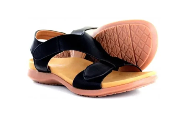 Stefannia Italy 2 Strap Sandal Black | Women Women's Sandal