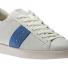 Ecco Street Lite White Regatta Blue Stripe Lace-Up Sneaker | Women Women's Casual