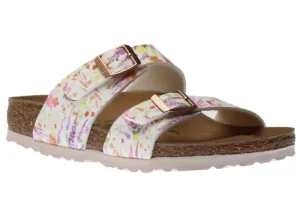 Birkenstock Sydney Vegan Birko-Flor Light Rose Double Strap Slide Sandal | Women Women's Slide | Women's Sandal