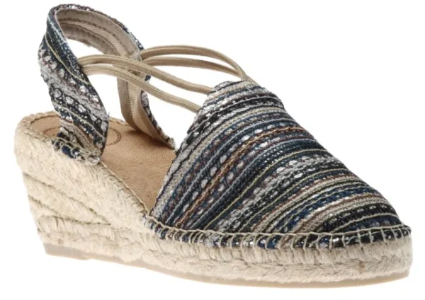 Toni Pons Tania Taupe Navy Espadrille Wedge Sandal | Women Women's Sandal