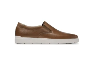 Rockport Total Motion Lite Cognac Brown Leather Slip-On Sneaker | Men's Walking | Men's Dress Casual