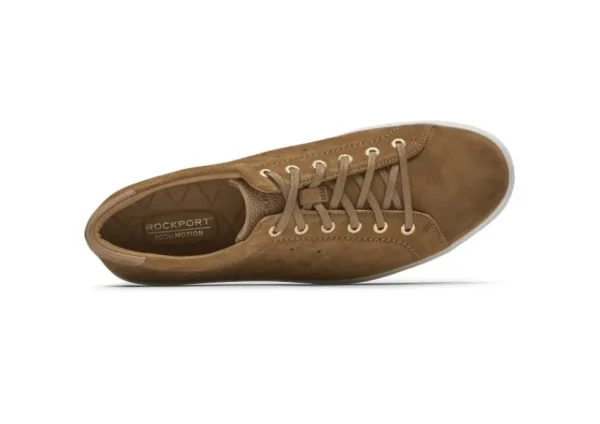 Rockport Total Motion Lite Tan Suede Lace-Up Sneaker | Men's Walking | Men's Dress Casual