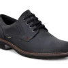 Ecco Turn Black Leather Gore-Tex Waterproof Plain Toe Derby | Men's Casual