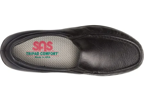 SAS Shoes Twin Black Leather Slip-On Loafer | Women Women's Casual