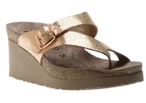 Mephisto Tyfanie Copper Leather Slip-On Wedge Heel Sandal | Women Women's Toe Thong | Women's Sandal