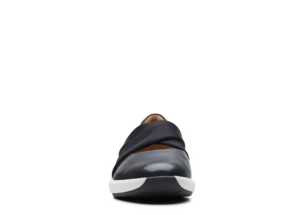 Clarks Un Rio Cross Black Leather Slip-On Sneaker | Women Women's Walking | Women's Casual