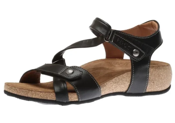 Taos Universe Black Leather Z-Strap Sandal | Women Women's Sandal