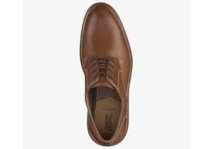 Johnston & Murphy Upton Tan Brown Leather Plain Toe Derby Dress Shoe | Men's Dress Casual | Men's Casual