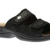 Italian Comf Velcro Black PD | Women Women's Slide