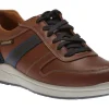 Mephisto Vito Chesnut Brown Navy Leather Lace-Up Sneaker | Men's Walking | Men's Dress Casual