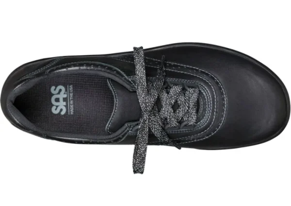 SAS Shoes Walk Easy Black Leather Walking Shoe | Women Women's Walking