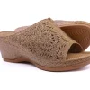 Stefannia Italy Wedge Glitter Bronze | Women Women's Slide