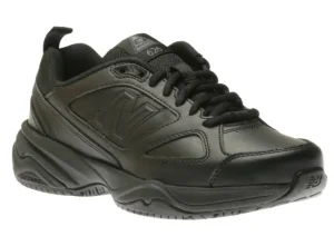 New Balance WID626K2 Slip-Resistant Black Leather Sneaker | Women Women's Walking