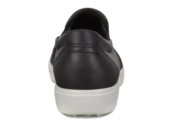 Ecco Women's Soft 7 Woven Black Leather Slip-On Sneaker | Women Women's Casual