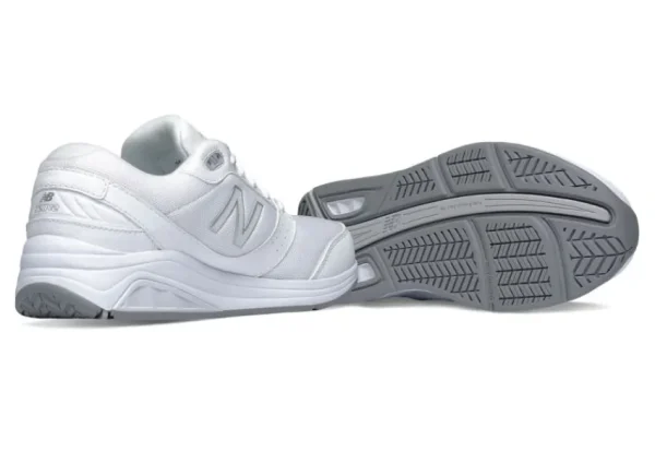 New Balance WW928WB3 White Leather Lace-Up Walking Shoe | Women Women's Walking