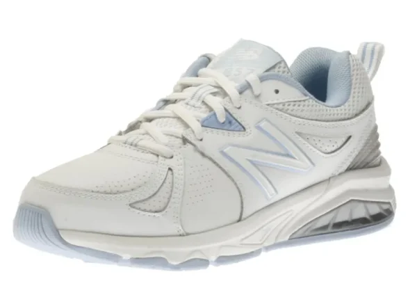 New Balance WX857WB2 White Leather Cross-Training Shoe | Women Women's Cross Train