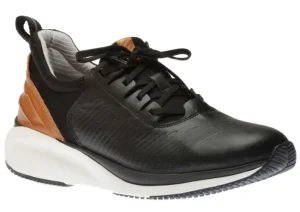 Johnston & Murphy XC4 TR1-Luxe Hybrid Black Leather Lace-Up Sneaker | Men's Walking | Men's Casual