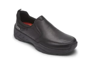 Rockport XCS Spruce Peak Black Waterproof Leather Slip-On Shoe | Men's Walking