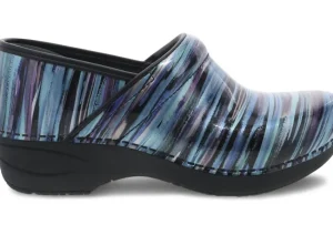 Dansko XP 2.0 Teal Striped Patent Leather Clog | Women Women's Clog