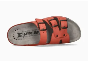 Mephisto Zach Red Leather Slide Sandal | Women Women's Slide