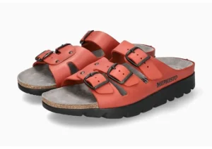 Mephisto Zach Red Leather Slide Sandal | Women Women's Slide