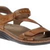 Taos Zenith Honey Brown Leather Adjustable Z-Strap Walking Sandal | Women Women's Sandal