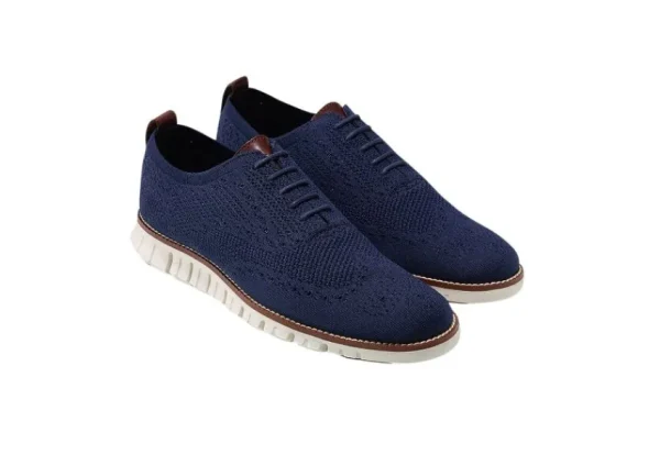 Cole Haan ZERu00d8GRAND Wingtip Oxford Blue Stitchlite | Men's Dress Casual