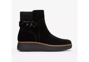 Clarks Zylah Rose Blk Sued | Women Women's Boot